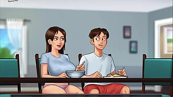 Steamy anime porn with a summer theme