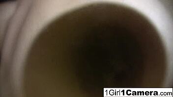 carmen cruise, pornstar babe, masturbates her pussy close up for the camera