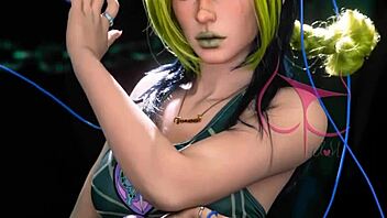 Intense sex with Jolyne fuck doll using toys