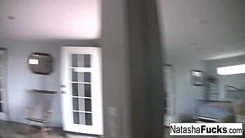 Natasha's solo video: big tits and ass nude while masturbating her pussy