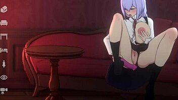 3D animated porn: Big tits bouncing on a huge cock in a student’s room