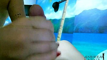 Helping him with a handjob as a present