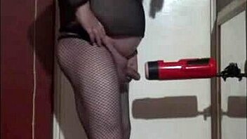 A shy bisexual crossdresser enjoys solo pleasure on Boxing Day.