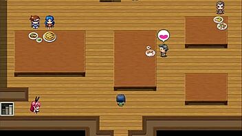 While I work, my friends tease the pervert fondling big tits