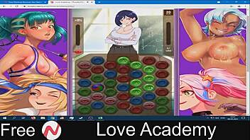 A collection of match 3 games with a hentai theme called Love academy.
