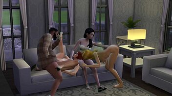 the sims 4 - introduced to my new family orgy, ready for teen 18+ cumshot?