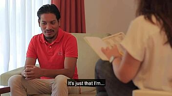 the psychologist gives javier a therapy that makes him very horny