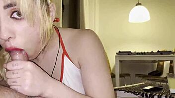 Slutty nurse gives sloppy facefuck blowjob to patient. Hospital antics get wild!