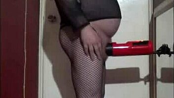 on boxing day, a shy sissy indulges in homemade masturbation with machines