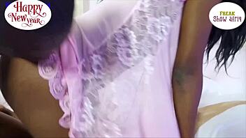 Horny Girlfriend Gives Lucky Gateman a Passionate Fuck as New Year Present