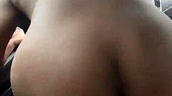 Ebony Slut Fucks Daddy in Public Car Hood