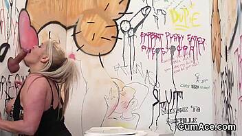 wacky bombshell gets load on face