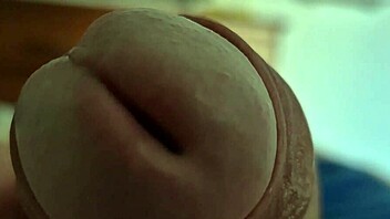 close-up of my cock's head teasing you