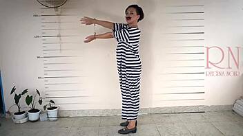 Office worker gets arrested and is made to wear sexy costumes.