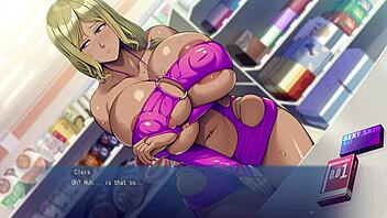 shameless married gyaru slut fingered publicly in ntr hentai game