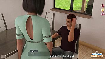 Stacy and Belle’s lesbian experience with two dildos in a cartoon porn video