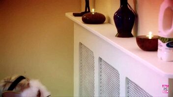 lovely masked slave gets fucked missionary style by her master with tight ass and blonde stockings