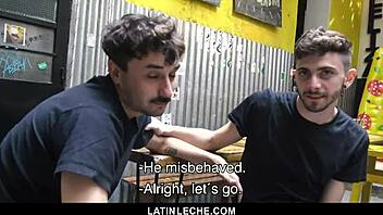 Sexy Latino Boy Covered In Cum By Four Hung Guys