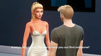 3D hentai preview features brunette in pose.