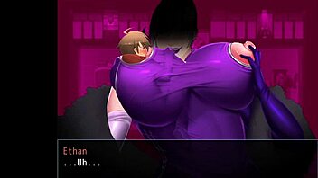 在这个Hentai游戏中，女主人的泌乳乳房被吸吮