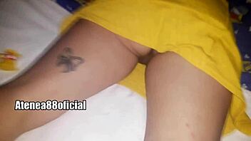 Stepsister’s big natural tits and crazy antics at night