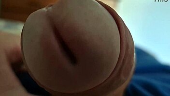 close-up of my cock's head teasing you