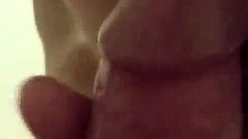 milf blowjob deepthroat with lots of saliva in the spa