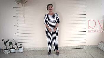 Office worker gets arrested and is made to wear sexy costumes.