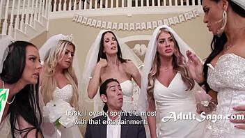 Angry brides gang up on the man who destroyed their weddings in a hardcore scene.
