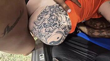 Hey, I got wild in the car with my friend, called three hung guys to bang us bareback!