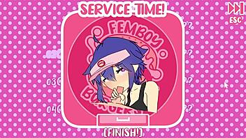 Boquete hentai intenso com femboy burgers