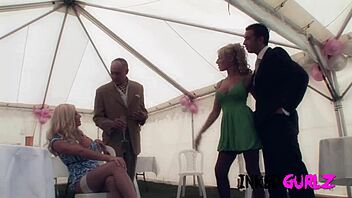 wow, inked gurlz! hot pornstar trio banging at wedding. join this wild ride?