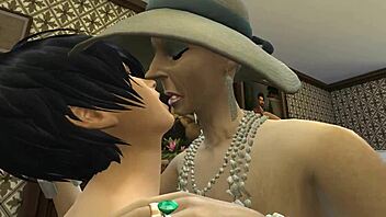 Can granny's big tits handle this cock?