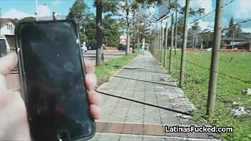 I saw this super cute latina amateur meet a cock on her first casting.