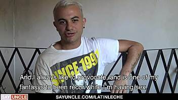 latinleche - horny latino boy slurps big cock down