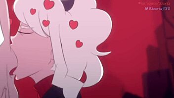 modeus the lustful demon helltaker sucks cock deepthroat cumshot on ass