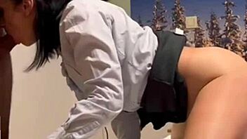 Secretary’s Face Sprayed with Sperm After Wild Doggystyle at Delegation!