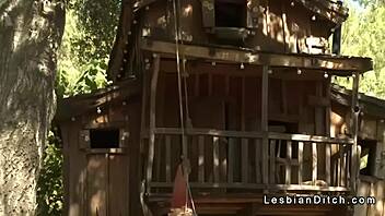 lesbian teen 18+ gets wild scissoring with her girlfriend in a motel room.