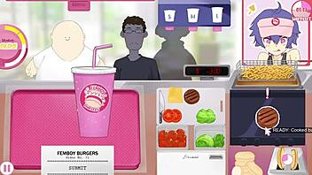 Boquete hentai intenso com femboy burgers