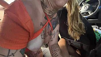 Hey, I got wild in the car with my friend, called three hung guys to bang us bareback!