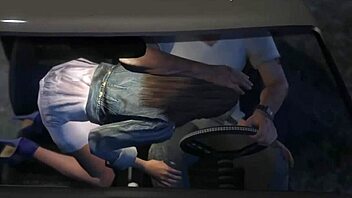 man, trevor in gta 5 hires a hooker for car action.