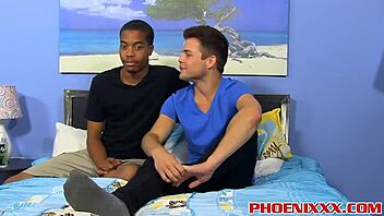 cute jock enjoys interracial interactions with big black cock