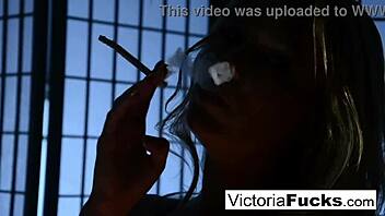 Victoria Poses With Legs And Ass Smoking