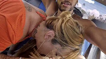 Hey, I got wild in the car with my friend, called three hung guys to bang us bareback!