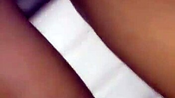 Watch this ebony's nut burst from big black cock?