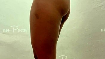 Teen Asian Shaves Pussy in Shower on Homemade Camera