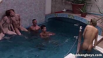 Gay Orgy Pool Party With Amazingly Fit Guys Young 18+ Piercing Anal Assfucking Creampie Party Sex Group Deepthroat Oral