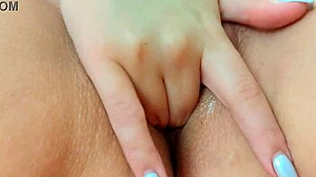 excited student plunges polka dots deep into her tight shaved pussy