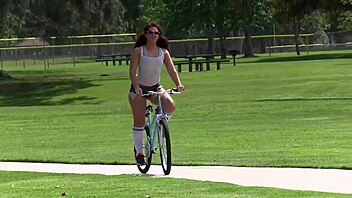 savannah foxx, ready to ride talon's huge dick after biking?