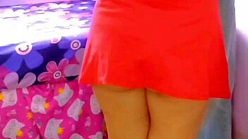 i fuck my wife in red dress while she watches and joins for threesome